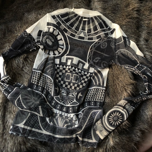 Jean Paul Gaultier Tribal Tattoo Mesh Shirt - Picture 5 of 8